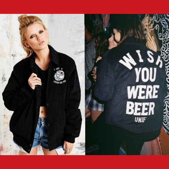 SUPER-RARE UNIF Wish You Were Beer Jacket/Coat - Picture 5 of 6